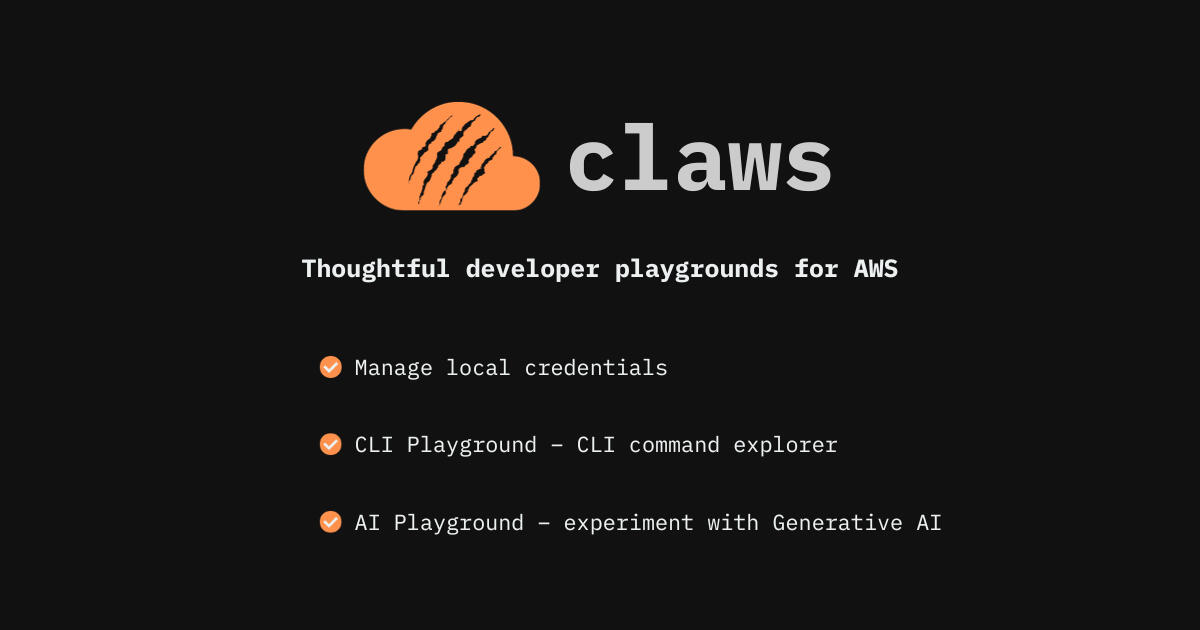 Terms of Service – claws – One-of-a-kind developer tools for AWS